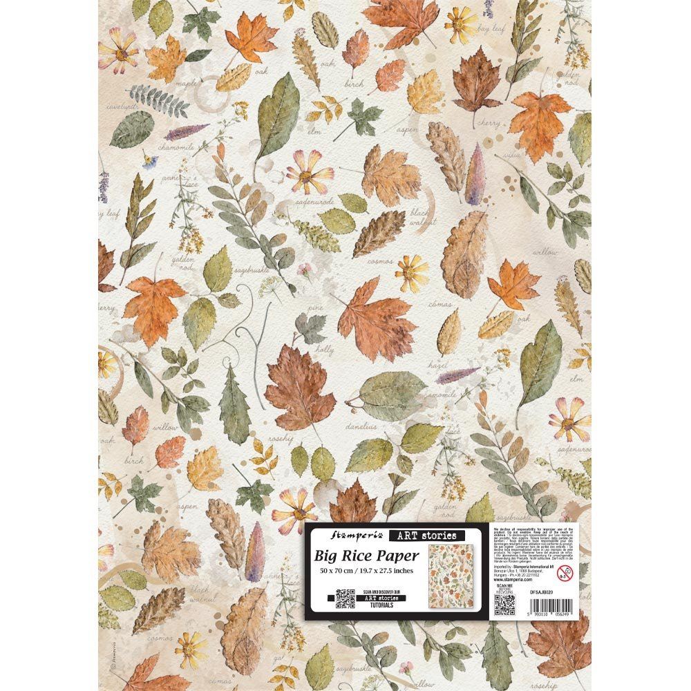 Big Rice Paper Art Stories Flowers and Poems foglie
