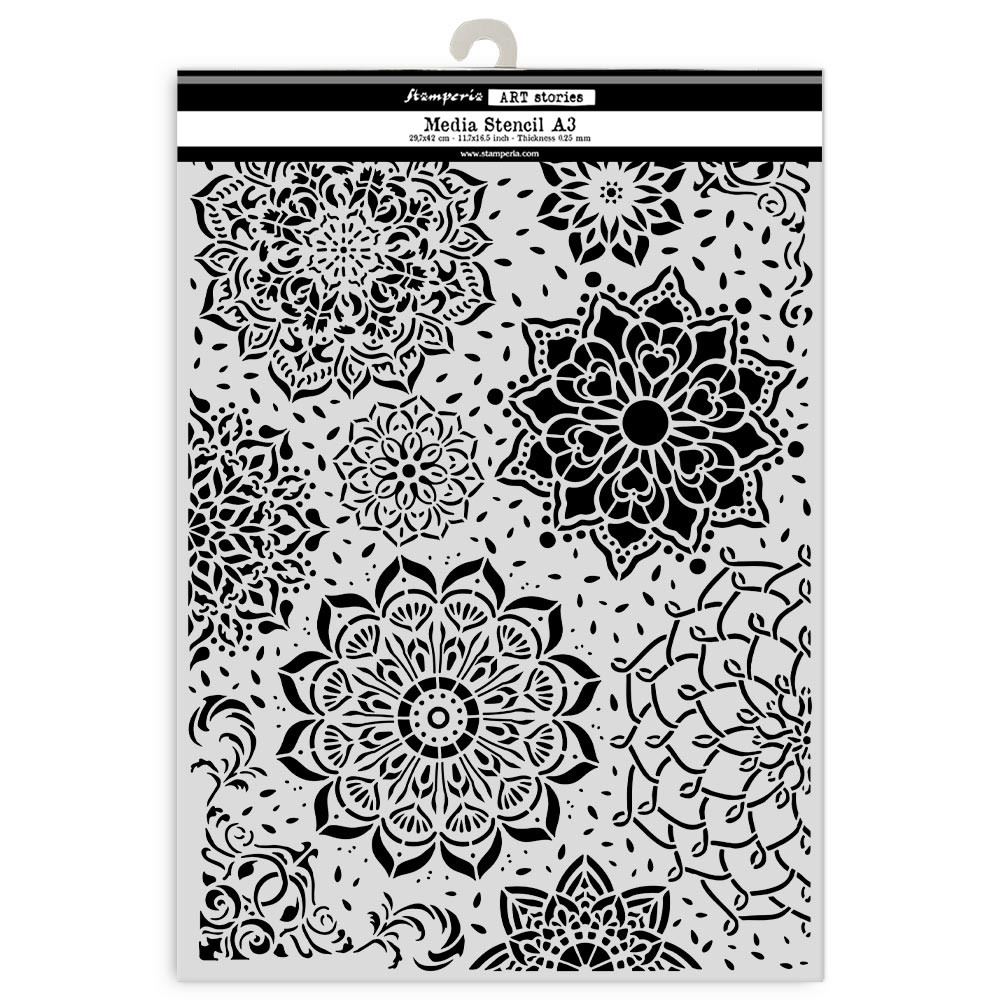 Big Stencil A3 Art Stories Mandala