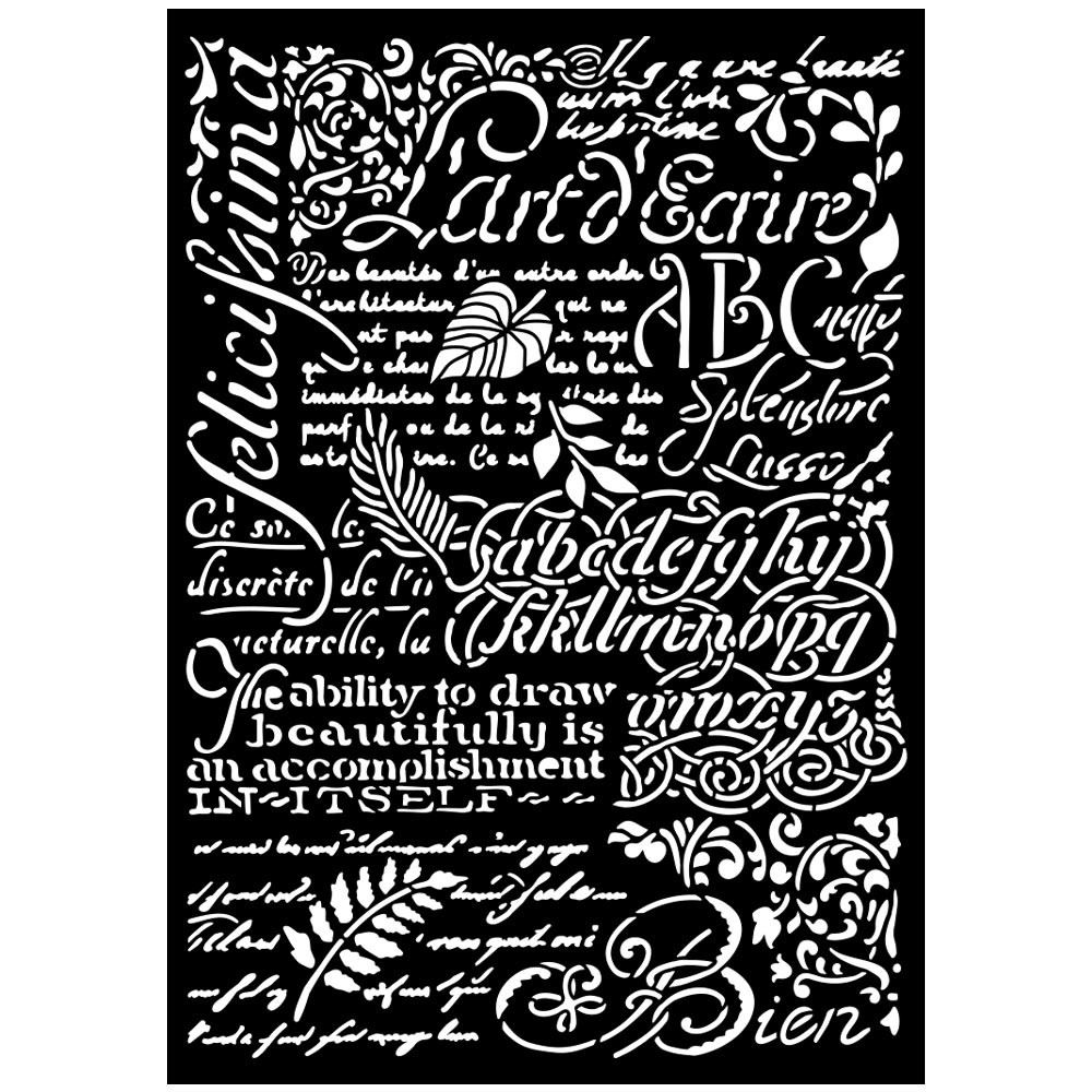 Big Stencil A3 Art Stories Scritte e foglie