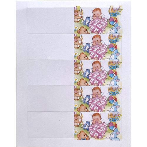 Bigliettini Pretagliati Bomboniera Bimba