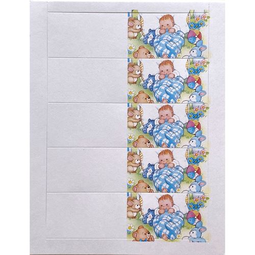 Bigliettini Pretagliati Bomboniera Bimbo