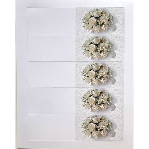 Bigliettini Pretagliati Fiori Bianchi