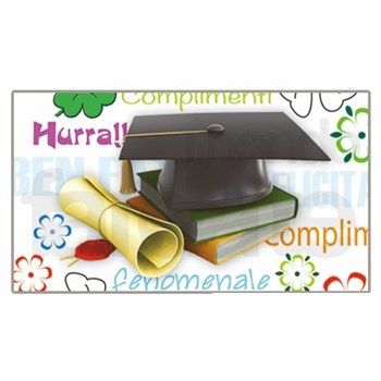 Bigliettino tag rotondo laurea tocco 25-50-100pz - Living Bigliettino tag rotondo laurea tocco 25-50-100pz - Living