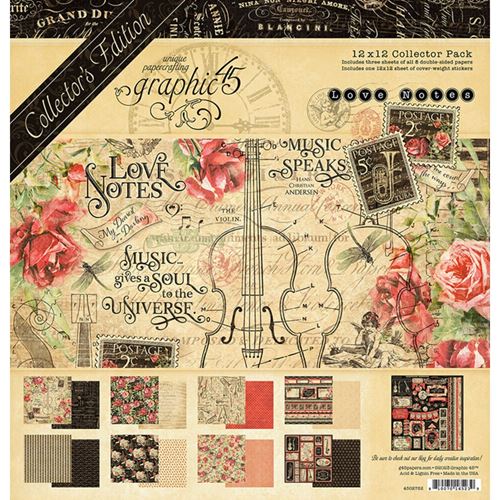Blocchi di Carte Love Notes con stickers 30 x 30