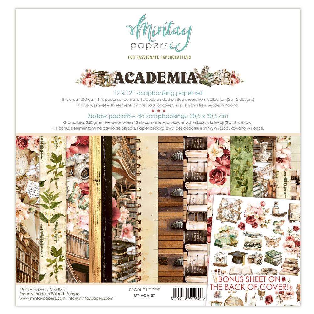 Blocchi di Carte Scrap Academia 30 x 30