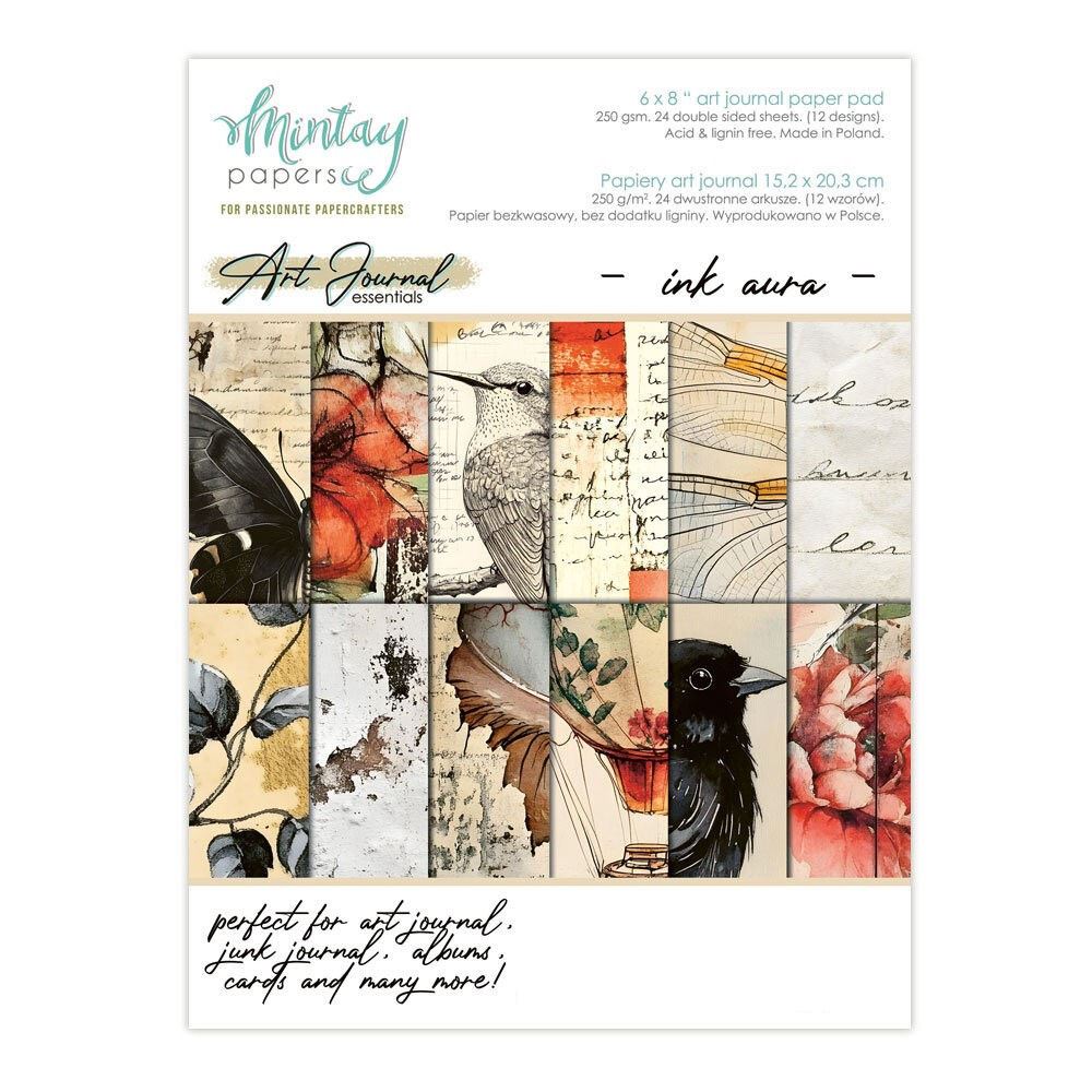Blocchi di Carte Scrap Art Journal Ink Aura cm 15 x 20