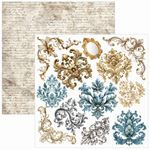 Blocchi di Carte Scrap Bohemian Burgundy Fussy Cut Pad cm 15 x 15