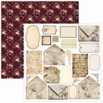 Blocchi di Carte Scrap Bohemian Burgundy Fussy Cut Pad cm 15 x 15