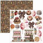 Blocchi di Carte Scrap Chocolate Wanderlust Fussy Cut Pad cm 15 x 15