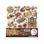 Blocchi di Carte Scrap Chocolate Wanderlust Fussy Cut Pad cm 15 x 15