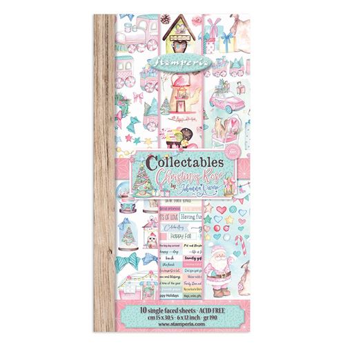 Blocchi di Carte Scrap Collectables Christmas Rose