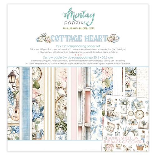 Blocchi di Carte Scrap Cottage Heart 30 x 30