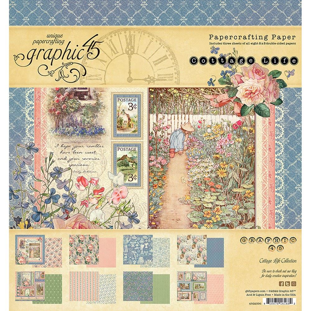 Blocchi di Carte Scrap Cottage Life 20 x 20