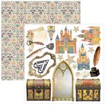 Blocchi di Carte Scrap Courtly Love Fussy Cut Pad cm 15 x 15