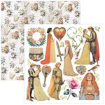 Blocchi di Carte Scrap Courtly Love Fussy Cut Pad cm 15 x 15