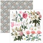 Blocchi di Carte Scrap Courtly Love Fussy Cut Pad cm 15 x 15
