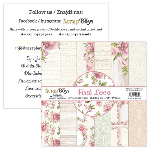 Blocchi di Carte Scrap First Love 15 x 15