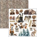Blocchi di Carte Scrap Forest Tales Fussy Cut Pad cm 15 x 15