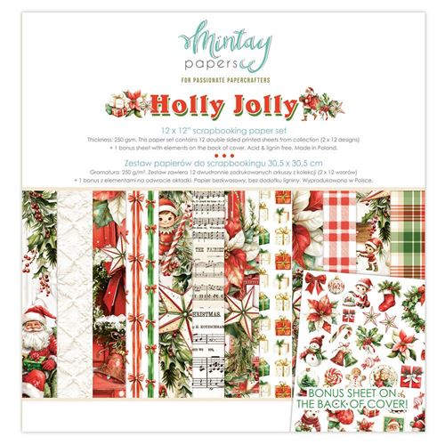 Blocchi di Carte Scrap Holly Jolly 30 x 30