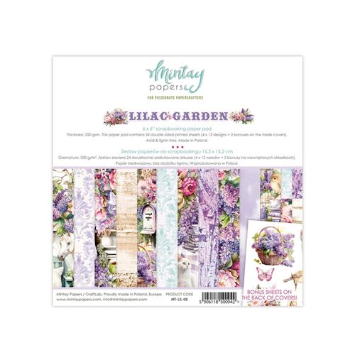 Blocchi di Carte Scrap Lilac Garden cm 15 x 15