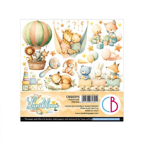 Blocchi di Carte Scrap Lunibloom Fussy Cut Pad cm 15 x 15