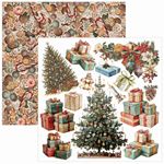 Blocchi di Carte Scrap Merry & Bright Fussy Cut Pad cm 15 x 15