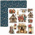 Blocchi di Carte Scrap Merry & Bright Fussy Cut Pad cm 15 x 15