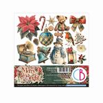 Blocchi di Carte Scrap Merry & Bright Fussy Cut Pad cm 15 x 15