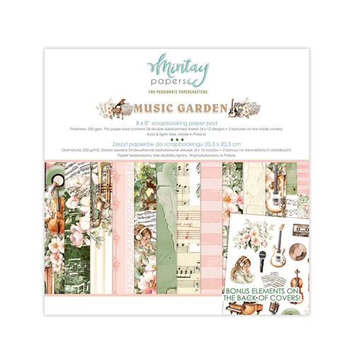 Blocchi di Carte Scrap Music Garden 20x20