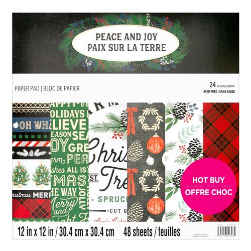 Blocchi di Carte Scrap Peace and Joy