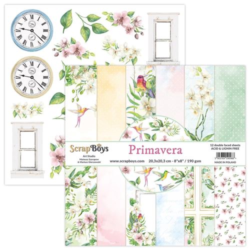 Blocchi di Carte Scrap Primavera 20 x 20