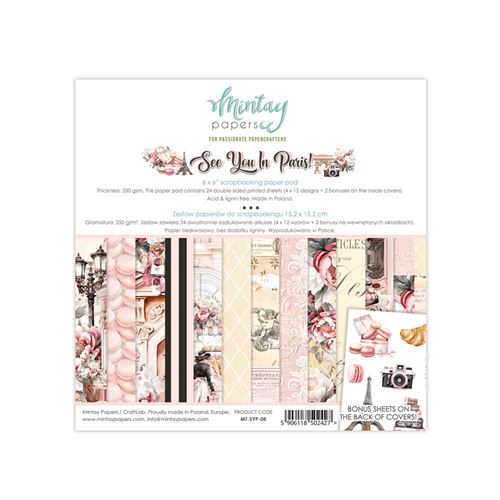 Blocchi di Carte Scrap See You in Paris 15x15