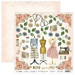 Blocchi di Carte Scrap Sewing Love 30 x 30