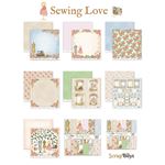 Blocchi di Carte Scrap Sewing Love 30 x 30