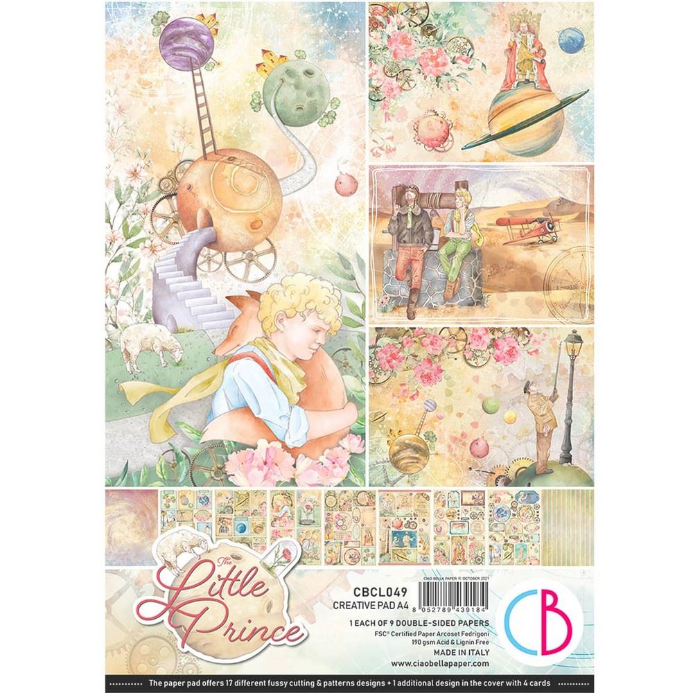 Blocchi di Carte Scrap The Little Prince Creative Pad A4