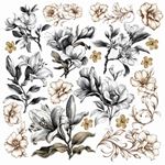 Blocchi di Carte Scrap Typographic Fussy Cut Pad cm 15 x 15