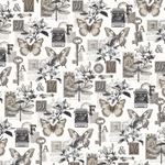 Blocchi di Carte Scrap Typographic Fussy Cut Pad cm 15 x 15