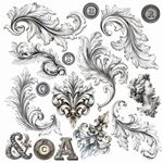 Blocchi di Carte Scrap Typographic Fussy Cut Pad cm 15 x 15