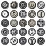 Blocchi di Carte Scrap Typographic Fussy Cut Pad cm 15 x 15