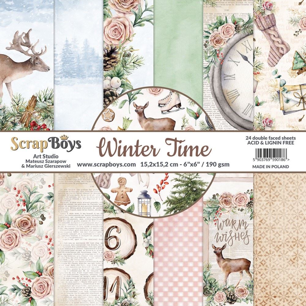 Blocchi di Carte Scrap Winter Time 15 x 15