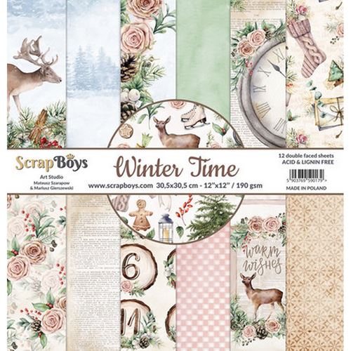 Blocchi di Carte Scrap Winter Time 30 x 30