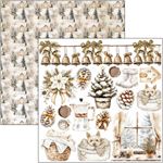 Blocchi di Carte Scrap Winter season Fussy Cut Pad cm 15 x 15