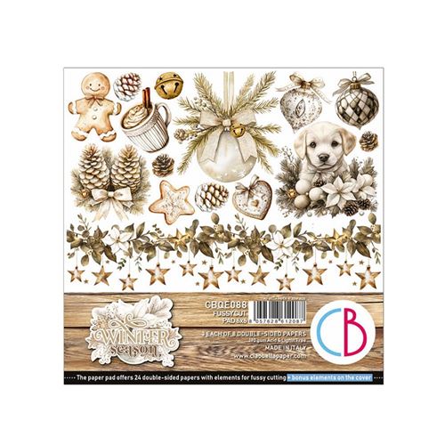 Blocchi di Carte Scrap Winter season Fussy Cut Pad cm 15 x 15