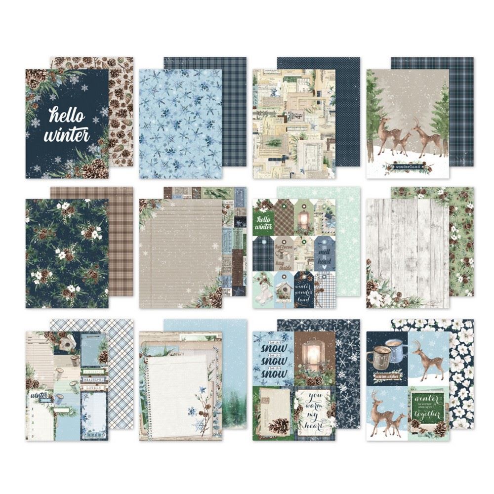 Blocchi di Carte Simple Vintage Fresh Snow 15 x 20