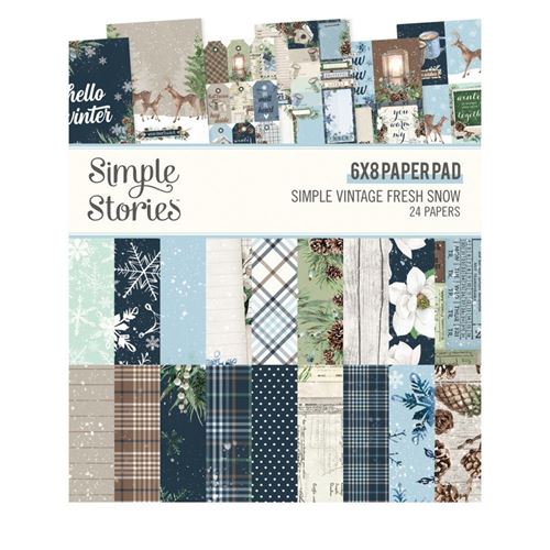 Blocchi di Carte Simple Vintage Fresh Snow 15 x 20