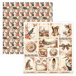Blocco Di Carte Scrap Mini 6 fogli Lady in Japan cm 30 X 30
