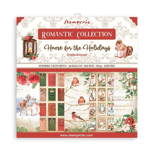 Blocco Di Carte Scrap Romantic Home For The Holidays Cm 20 X 20