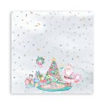 Blocco da 10 Carte Scrap Christmas Rose cm 30 x 30