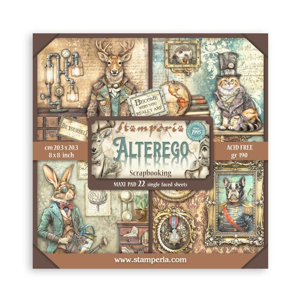 Blocco da 22 carte Scrap Alterego cm 20x20