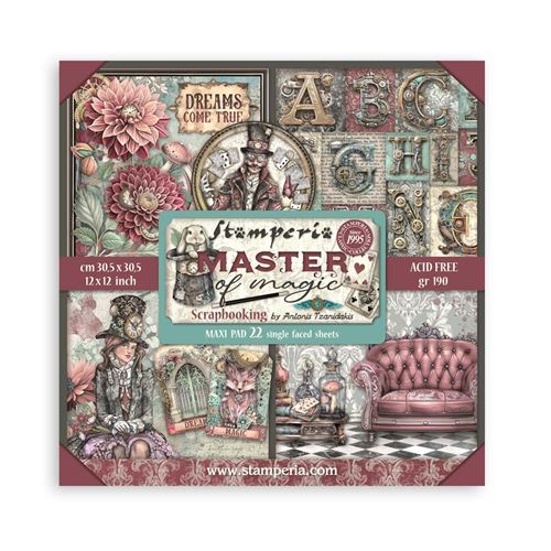 Blocco da 22 carte Scrap Master of Magic cm 30 x 30